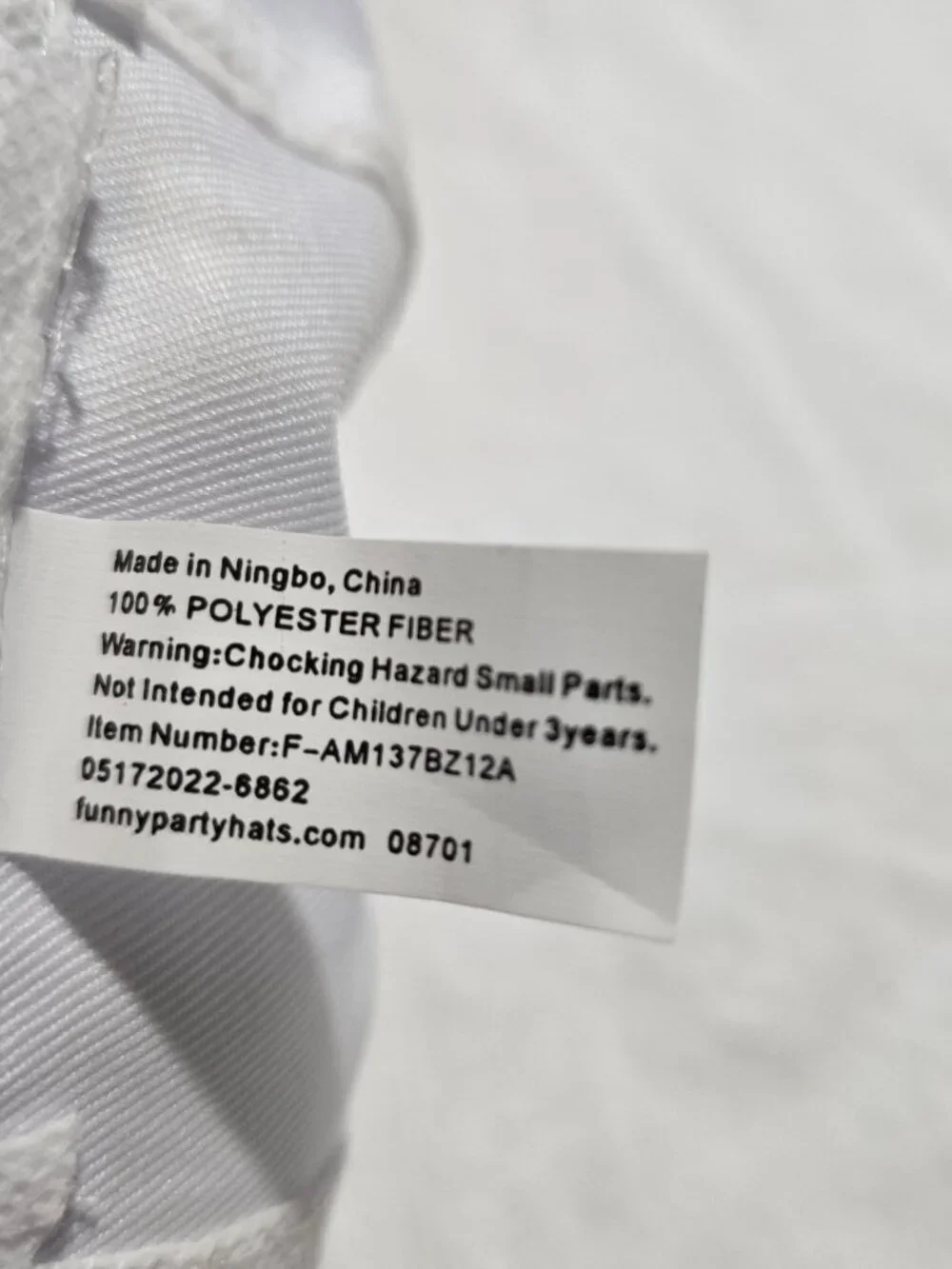 10-Pack White Sailor Caps - Costume Party Hats - 100% Polyester - NWT